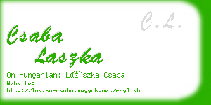 csaba laszka business card